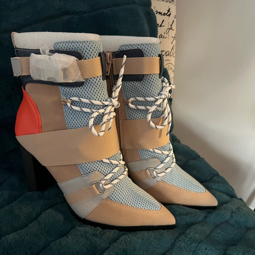 Steve Madden Illusion Blue Multi-SM Bootie